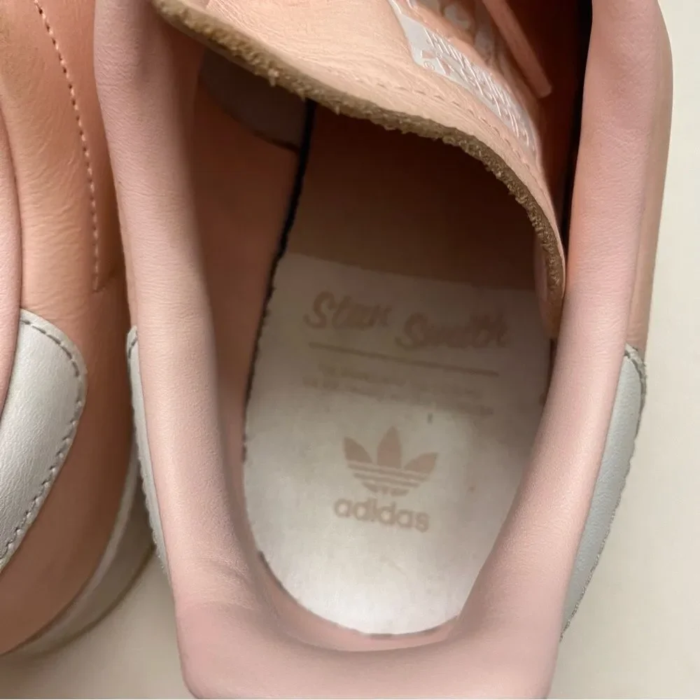 Adidas GENUINE Stan Smith Womens Casual Trainers pink sneakers leather 9